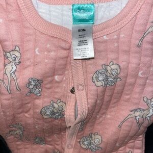 Disney Baby Pink Onesie with Floral Design